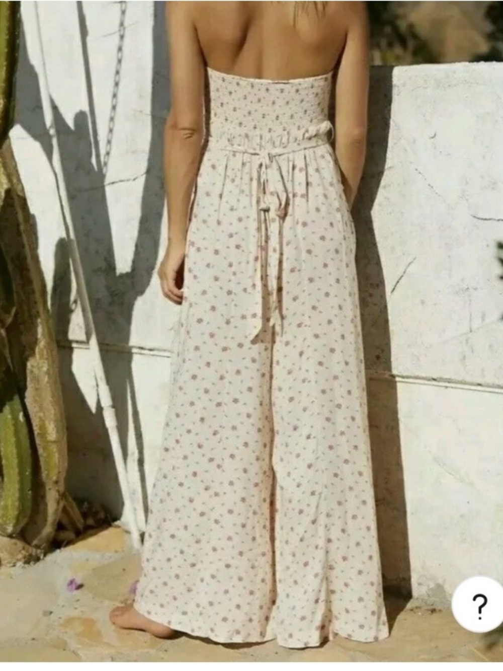 Free People Ivory Floral Eloise Jumpsuit S - Picture 2 of 8